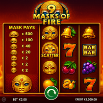 Golden Tiger - 9 Masks of Fire Slot Game